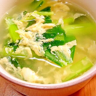 小松菜と卵のやさしいスープ